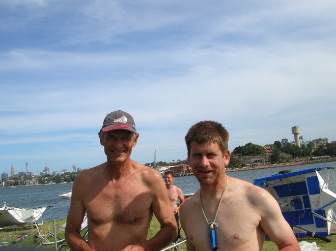 Top Kiwi skippers Tim Bartlett and Alex Vallings - SLAM 12ft Skiff Interdominions &copy; Di Pearson
